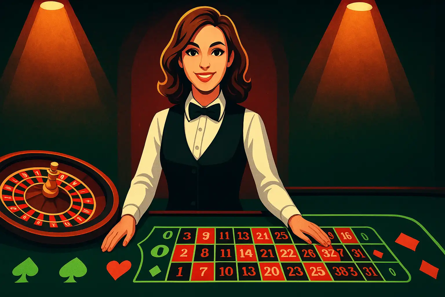 Live dealer at a casino table representing the live casino category